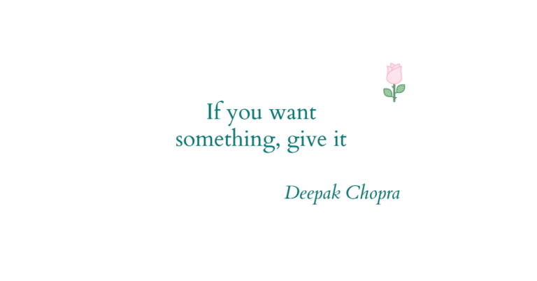 Read more about the article Deepak Chopra. Inspirational quotes about giving in life.